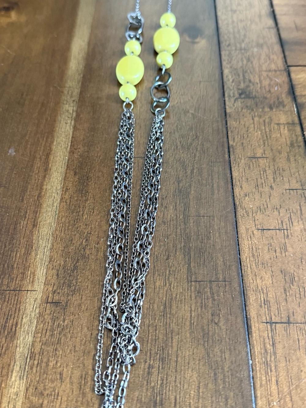 paparazzi Yellow Beaded Multi-Chain Necklace with Earrings